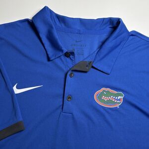 Florida Gators Nike Performance Dri-Fit Polo Shirt Men’s XL Blue NCAA Football